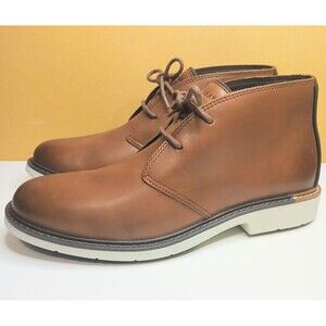 Cole Haan Sz 8M Go To Lace Chukka Boots Mens Brown Leather Ankle Top Shoes EUC
